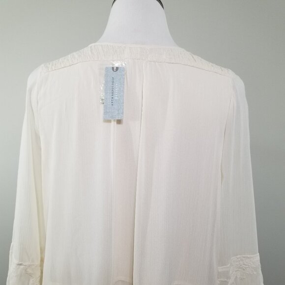 Anthropologie Tiny Petites Womens Embroidered Overlay Dress New Size XSP $148 - Picture 9 of 14
